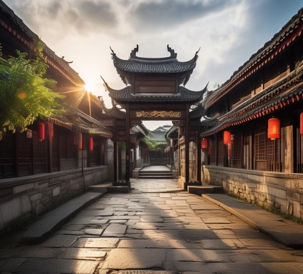 西塘正大门的位置与周边环境 西塘正大门的位置与周边环境